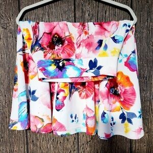 Agnes and Dora Vintage Floral Midi Skirt